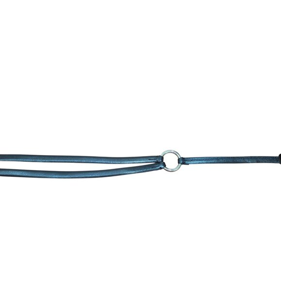 Lauren Ralph Lauren Black Leather Equestrian Bit Chain Belt Silver Hardware XL - Picture 9 of 12